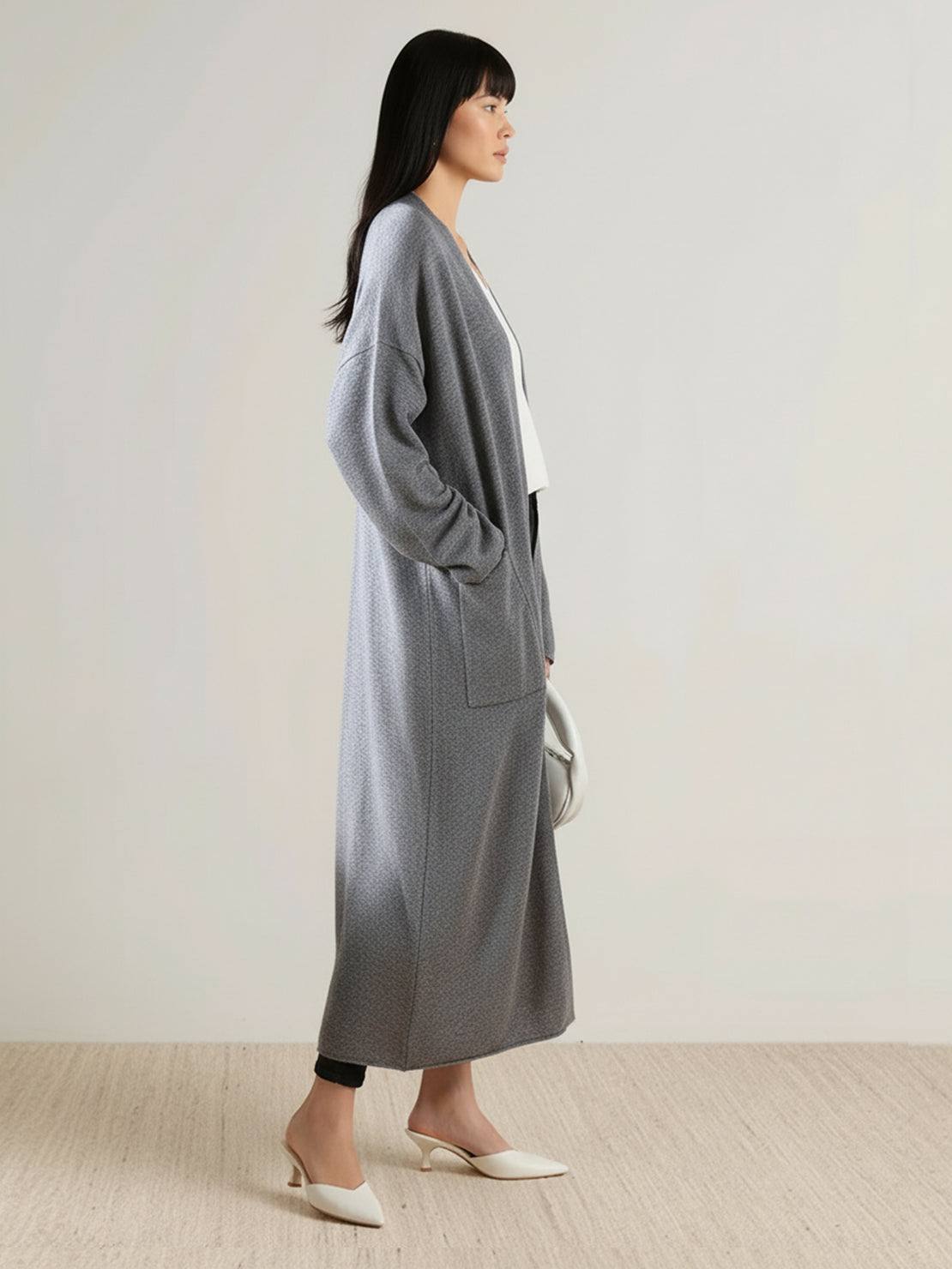 100% Australian Merino Wool Long Cardigan