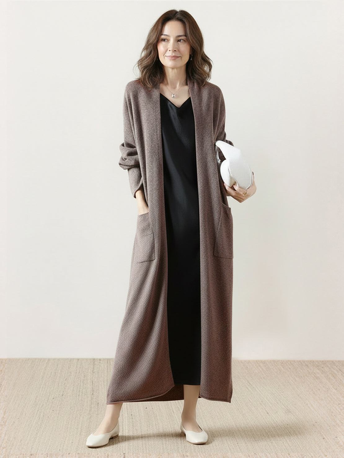 100% Australian Merino Wool Long Cardigan