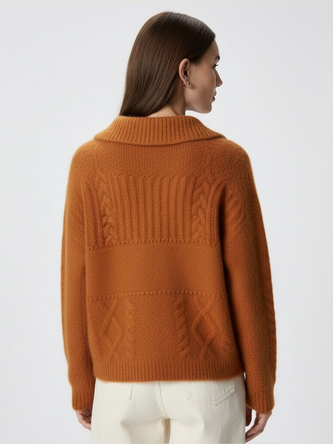 Wool-Blend Button-Front Cardigan