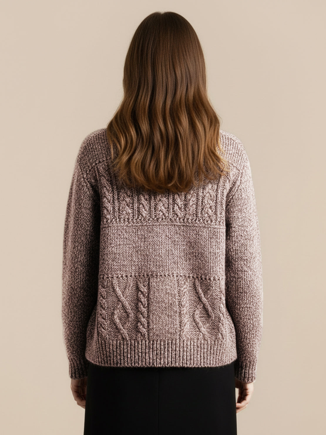 Wool-Blend Button-Front Cardigan