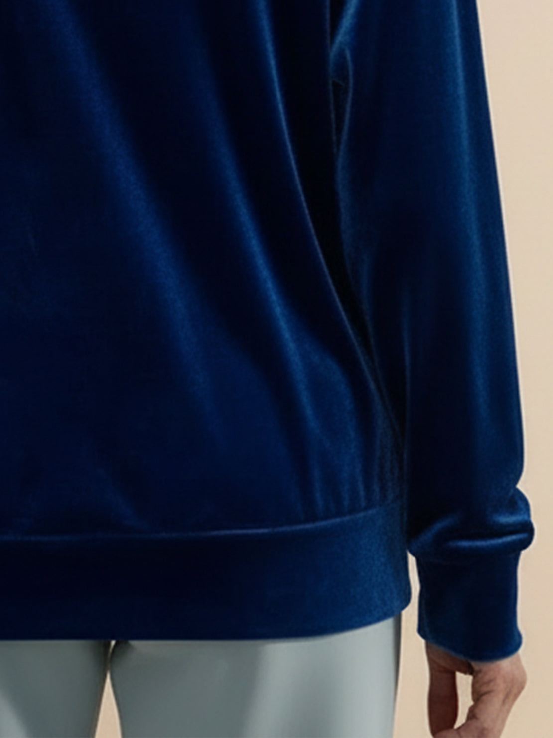 Ultra-Soft Velvet Half-Zip Hoodie