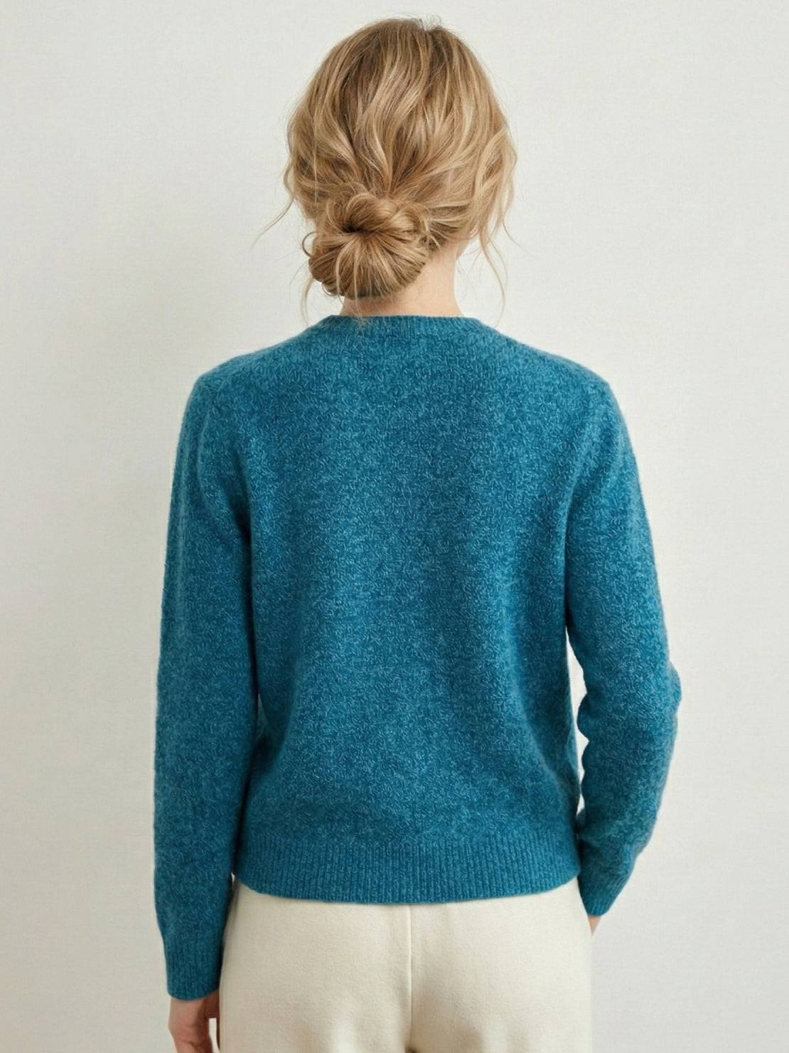 Marled Knit Merino Wool Cardigan
