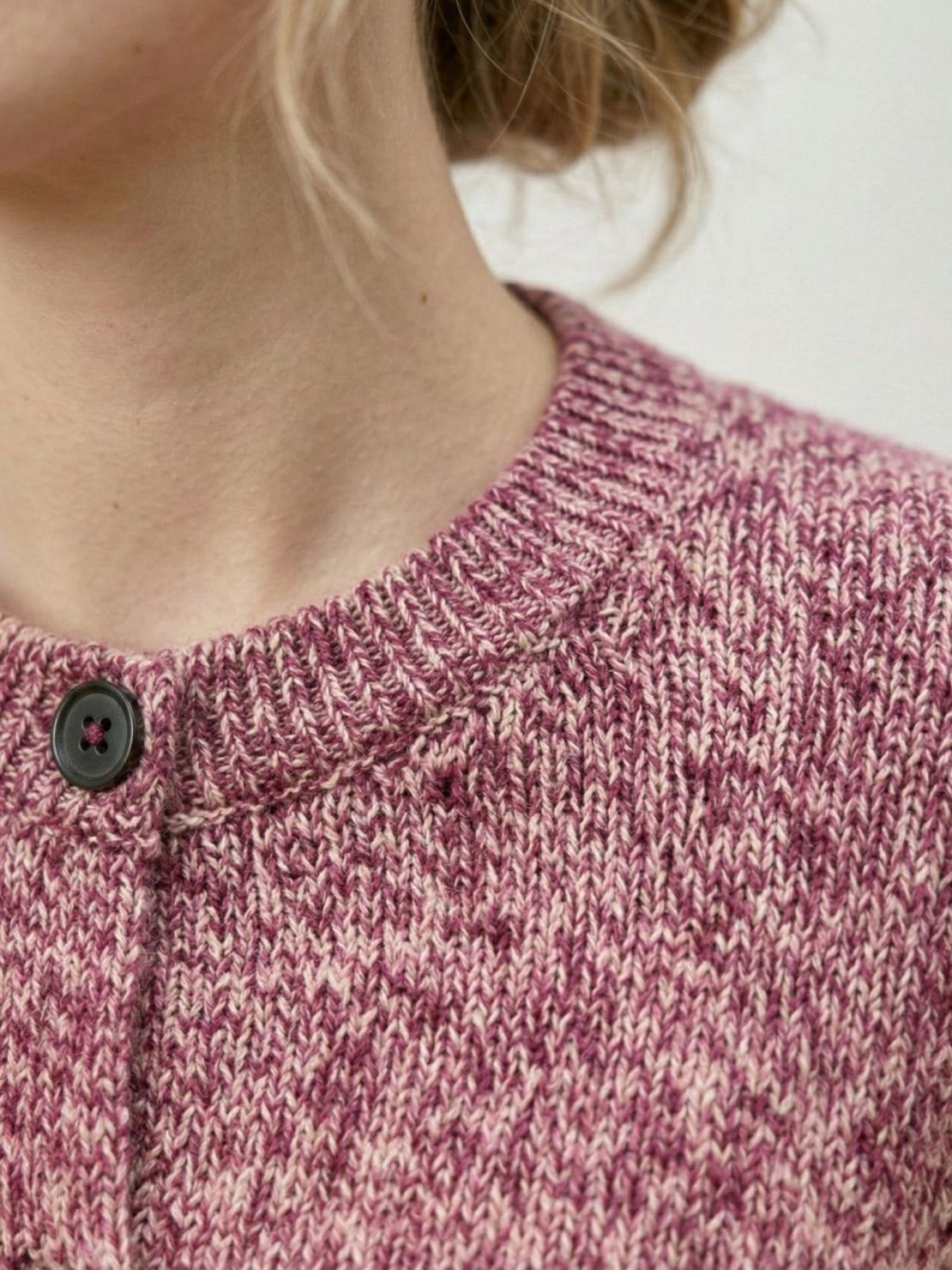 Marled Knit Merino Wool Cardigan