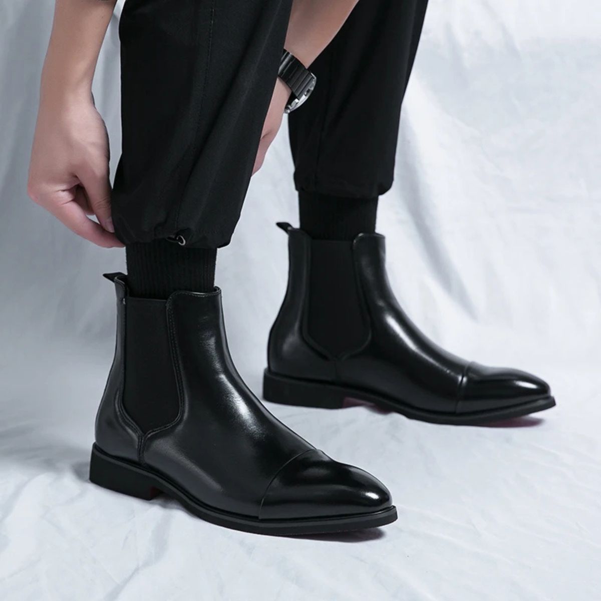 The Savile Row Leather Chelsea Boots for Men