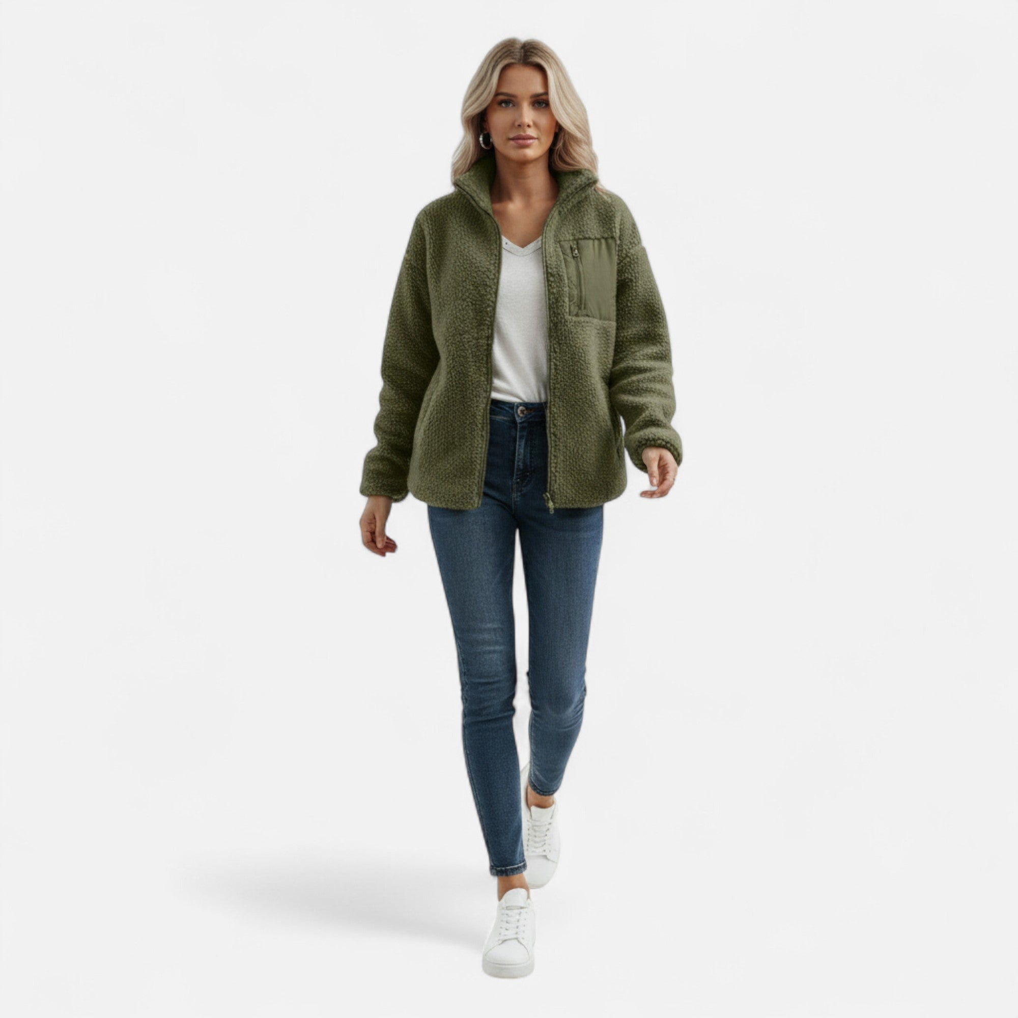 Roselains | Women’s Heritage Fleece Teddy Coat Dresson