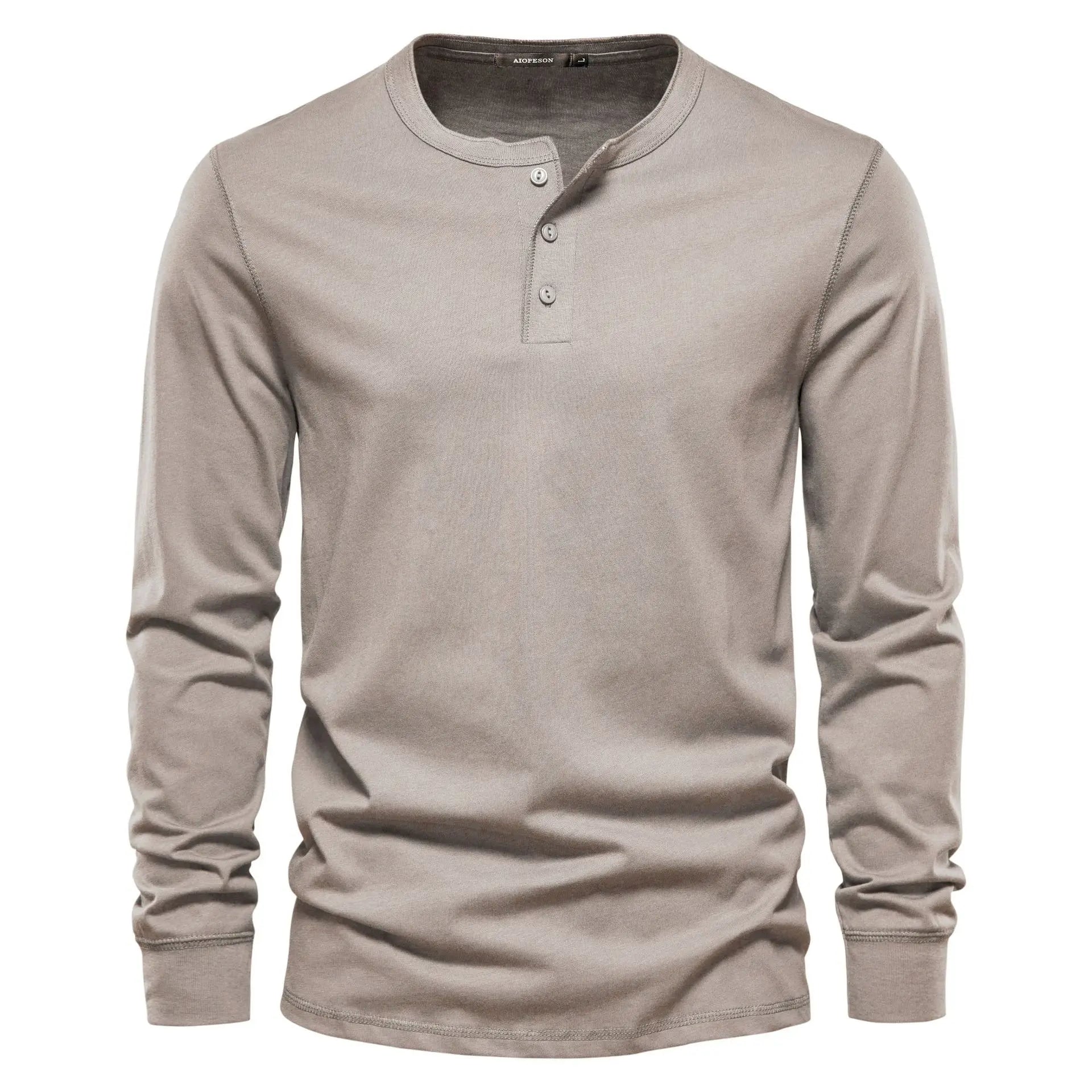 Long Sleeve Henley T-Shirt for Men – For Training & Everyday Wear