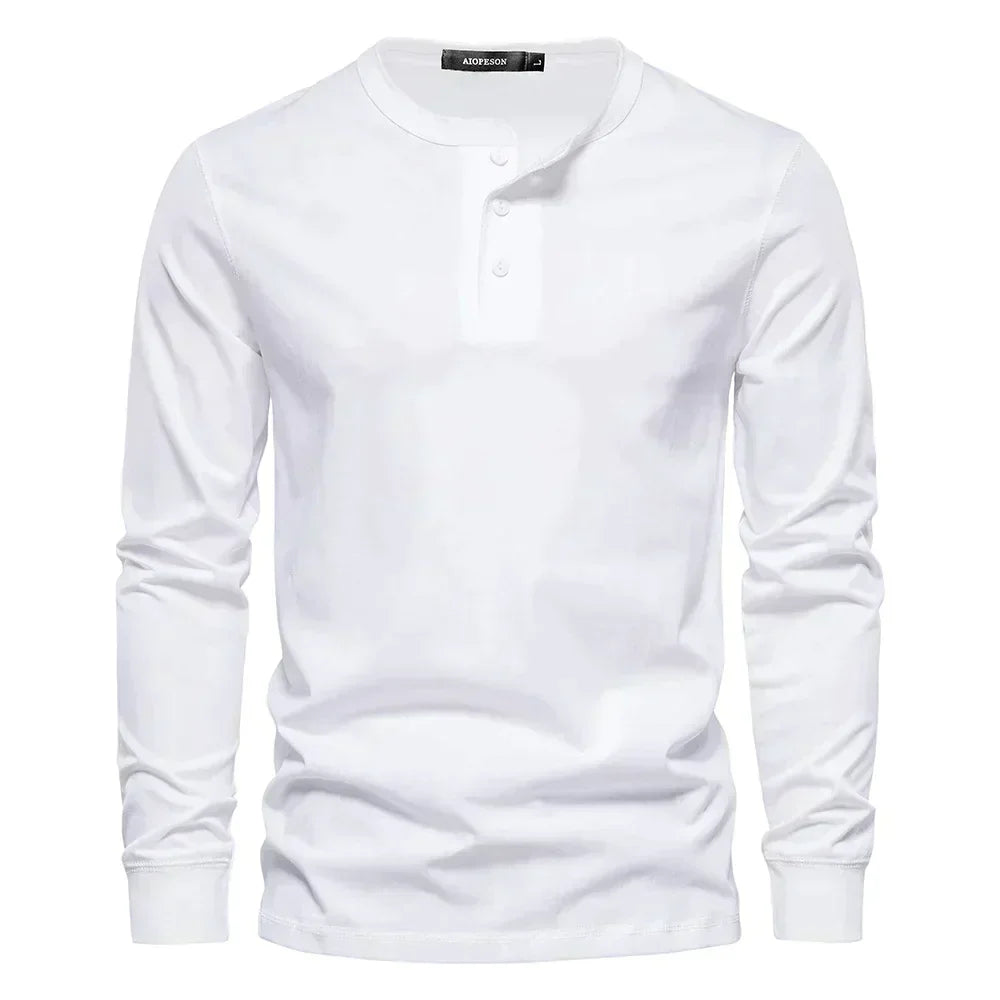 Long Sleeve Henley T-Shirt for Men – For Training & Everyday Wear