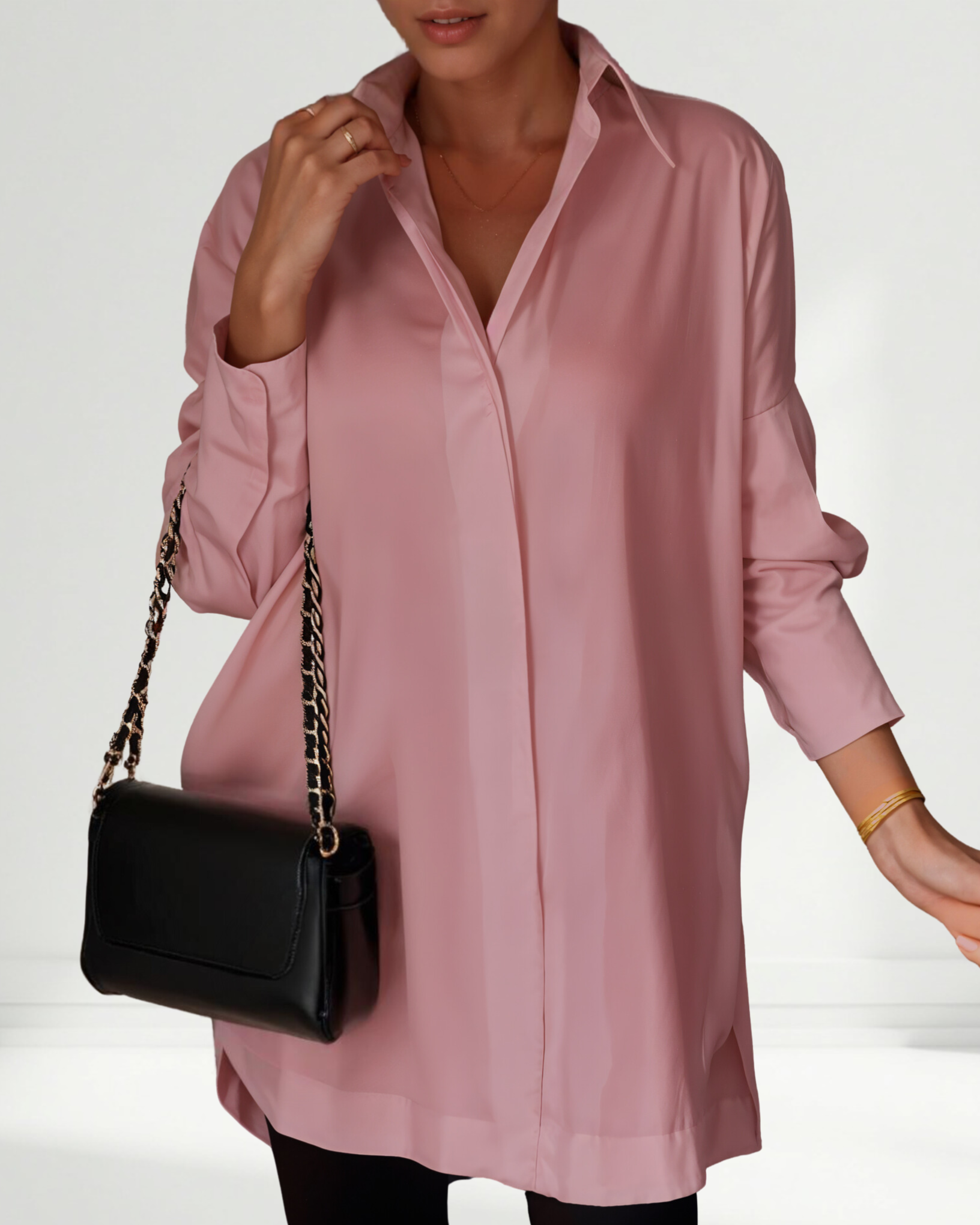 Lucrece | Oversized Lapel Button Shirt