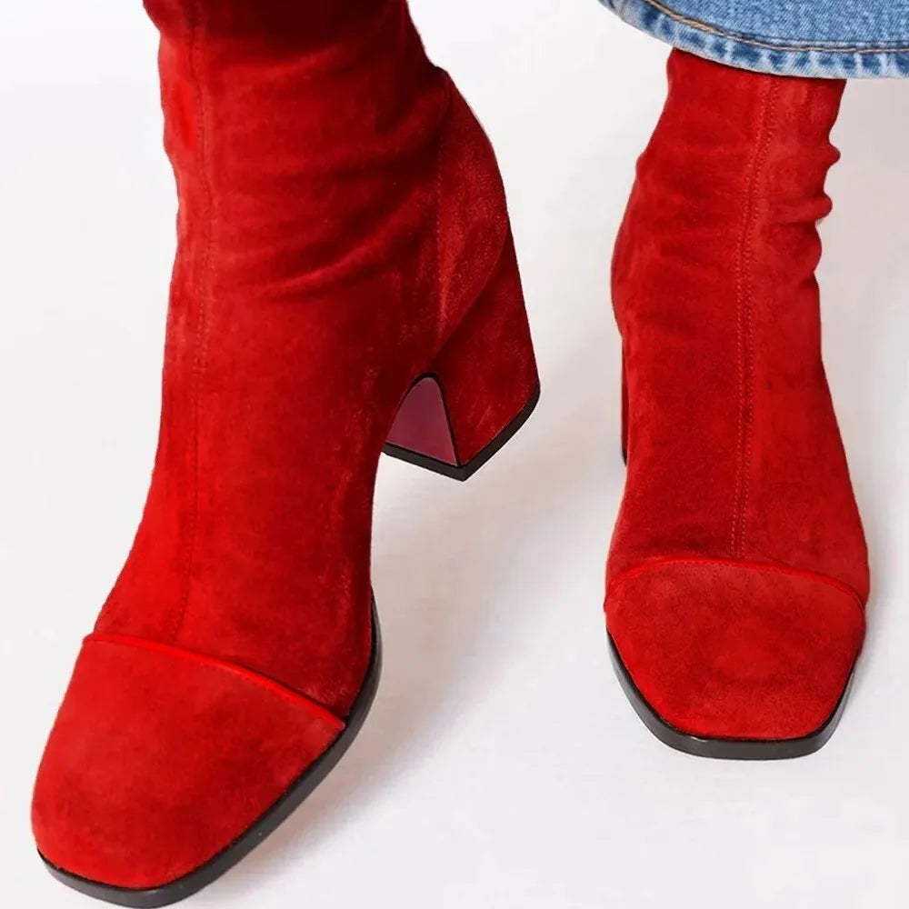 Victoria | Square toe heeled boots