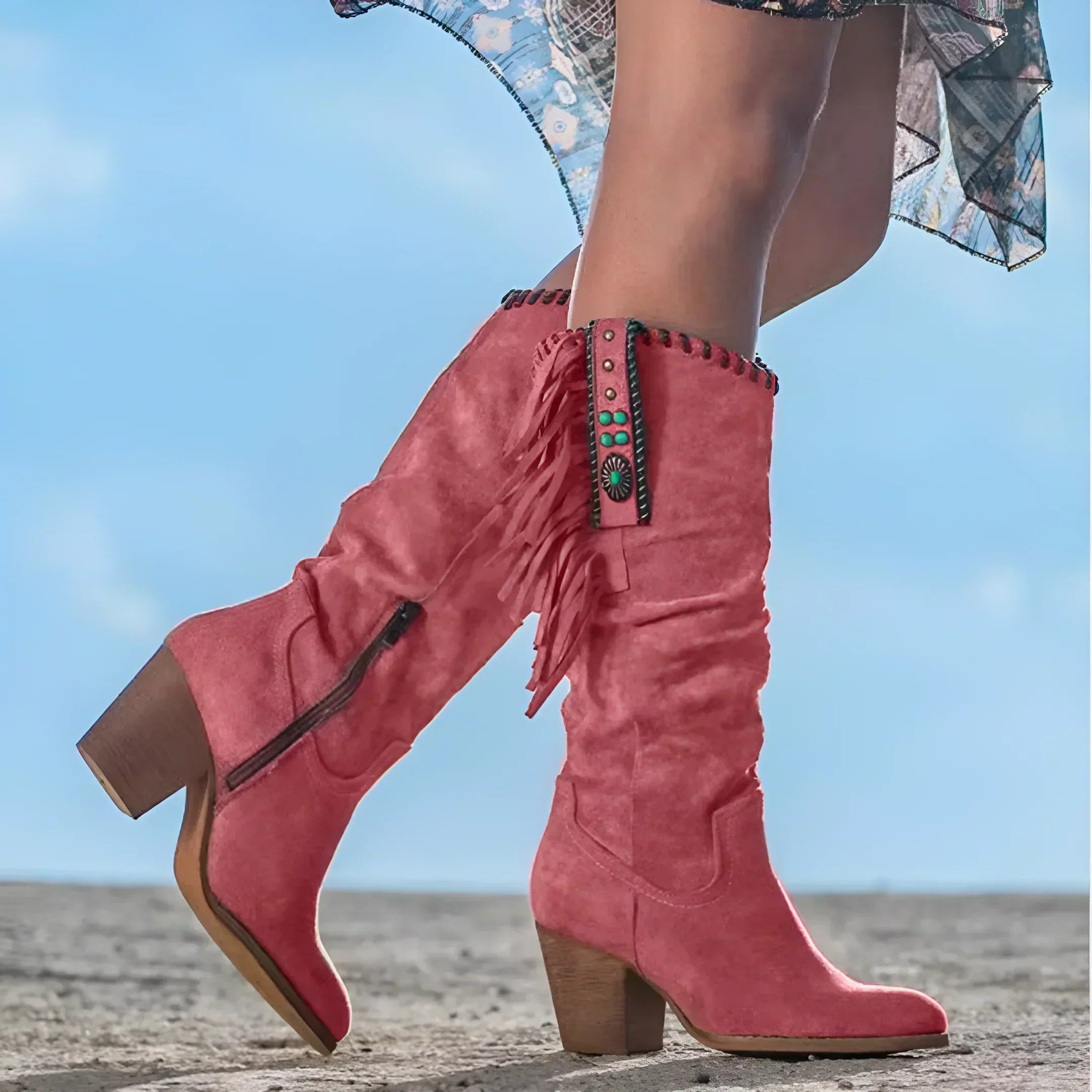 Zofia | Stylish Women's Cowboy Boots Made of Natural Leather