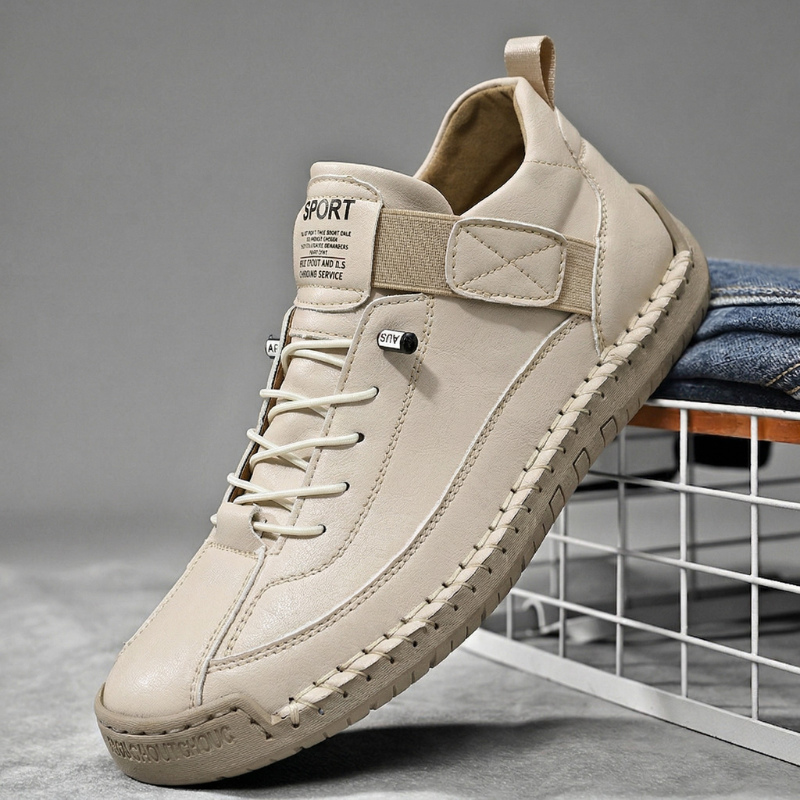 Wyatt - Hand-Stitched Leather Sneakers