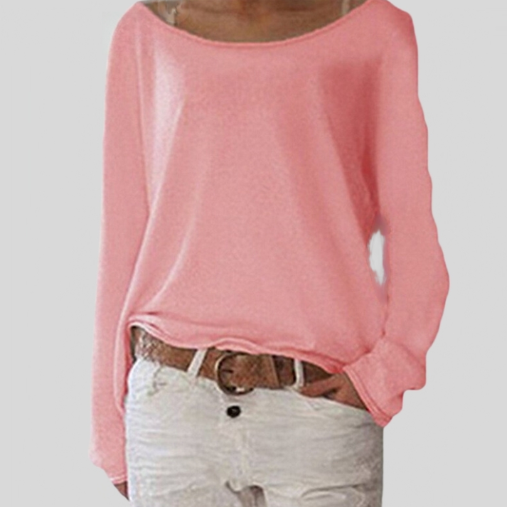 Women's Elegant Round Neck Everyday Sweater