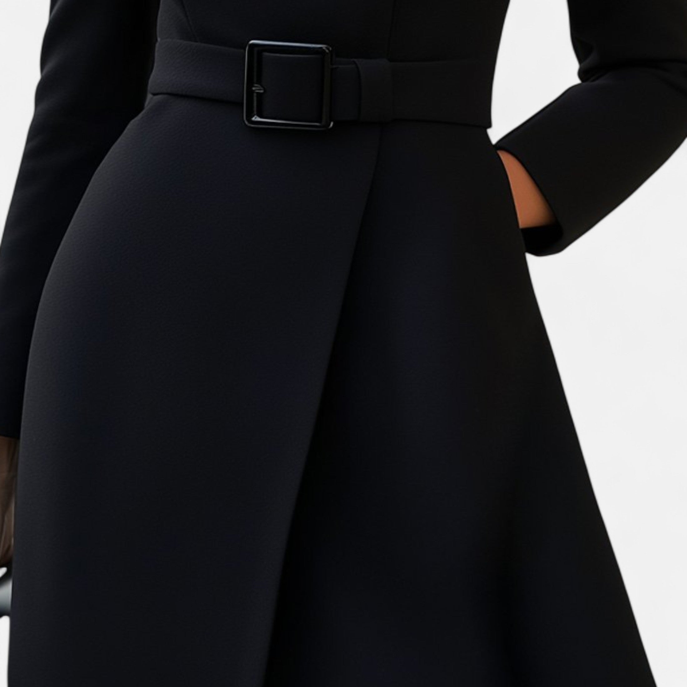 Eliaro Moda | Women's Winter Dress High Neck Asymmetrical