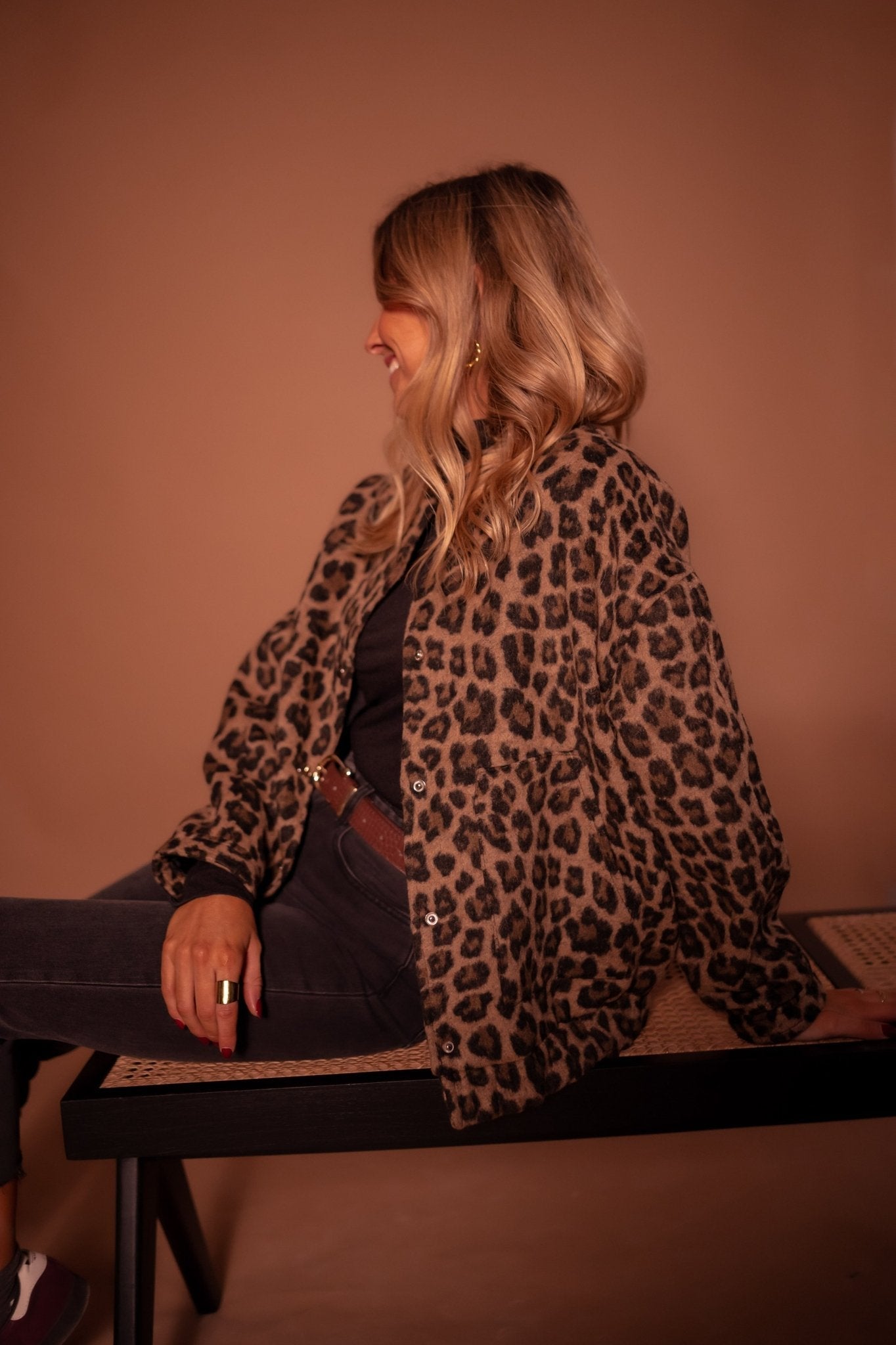 Women's Bomber Jacket with Leopard Print – Trendy Transitional Jacket