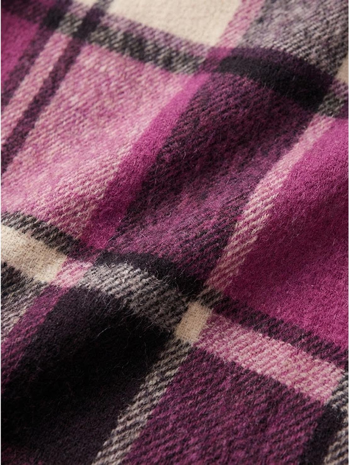 Oversized Long Plaid Shirt Jacket