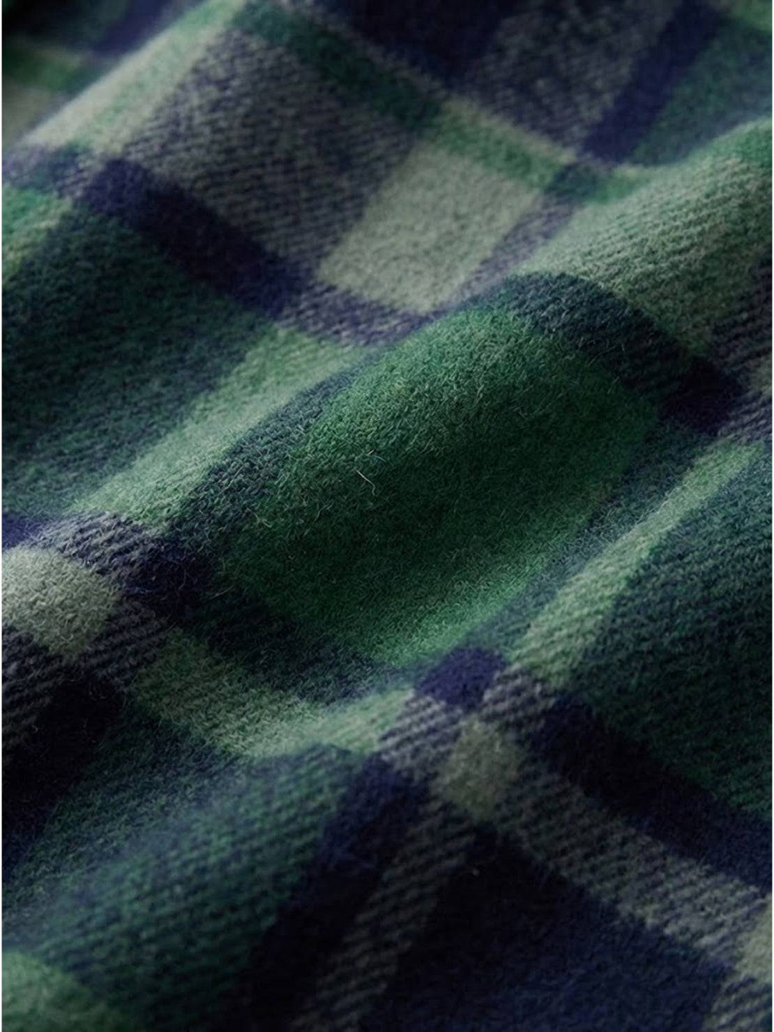 Oversized Long Plaid Shirt Jacket
