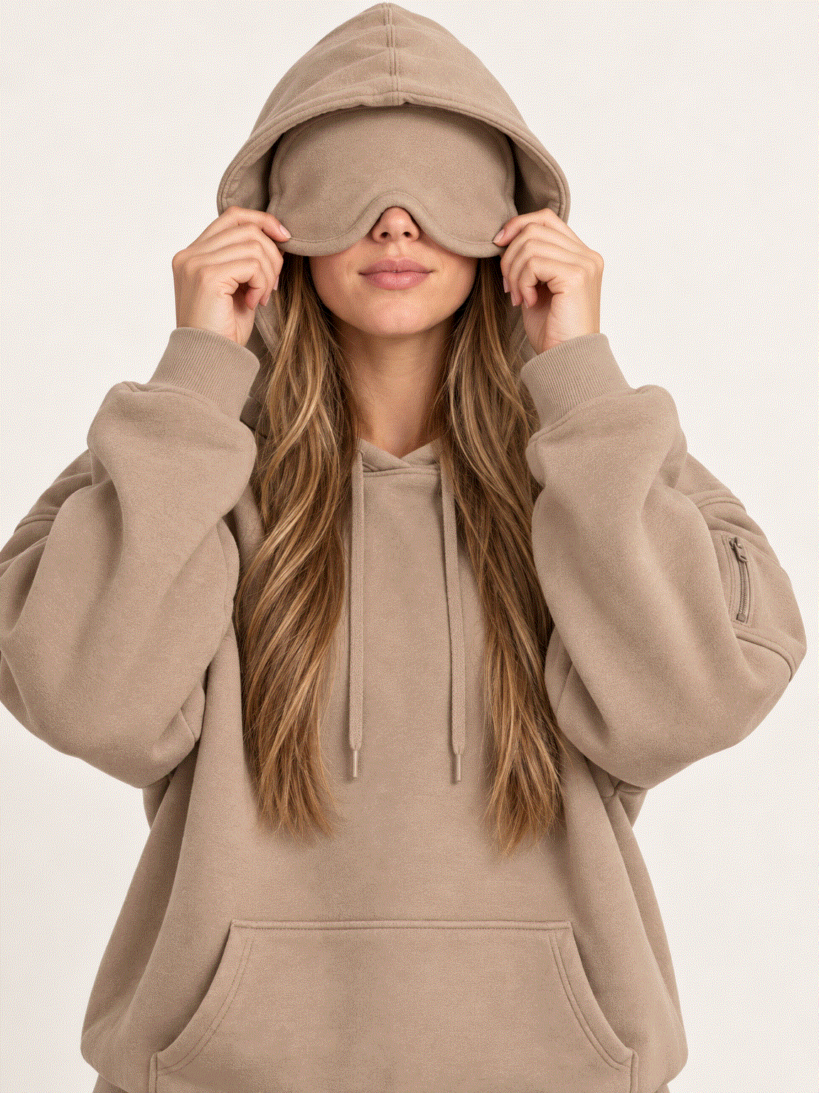 Lounge Travel Hoodie with Built-In Eye Mask