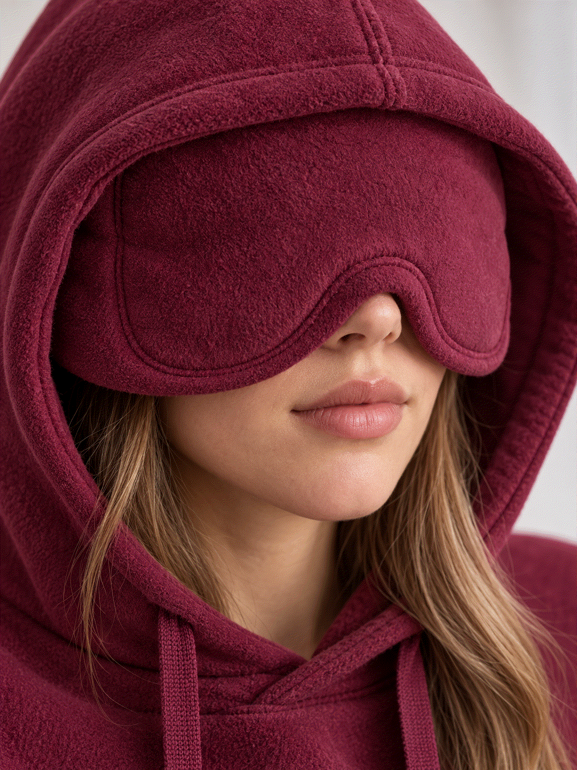 Lounge Travel Hoodie with Built-In Eye Mask