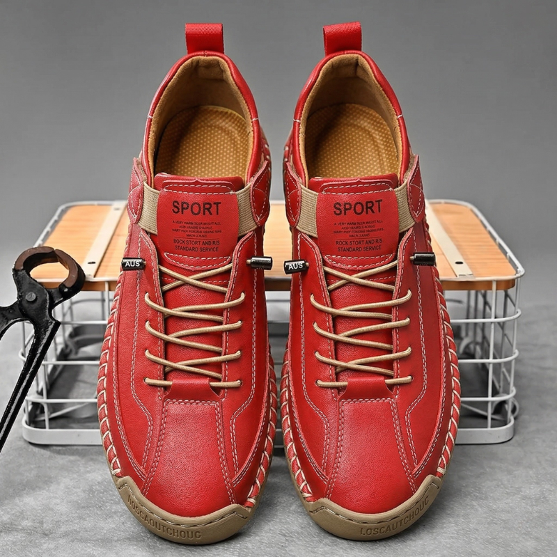 Wyatt - Hand-Stitched Leather Sneakers