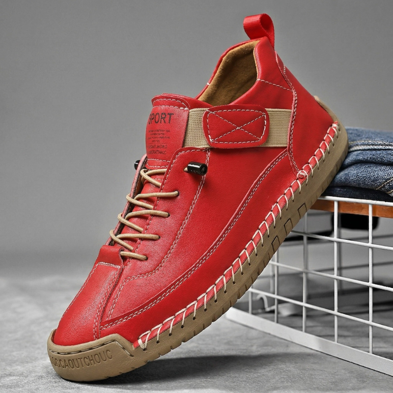 Wyatt - Hand-Stitched Leather Sneakers