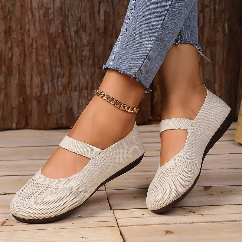 Gemma - Breathable Knit Walking Flats