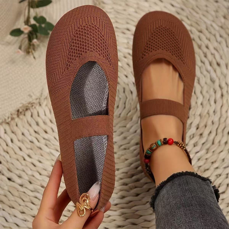 Gemma - Breathable Knit Walking Flats