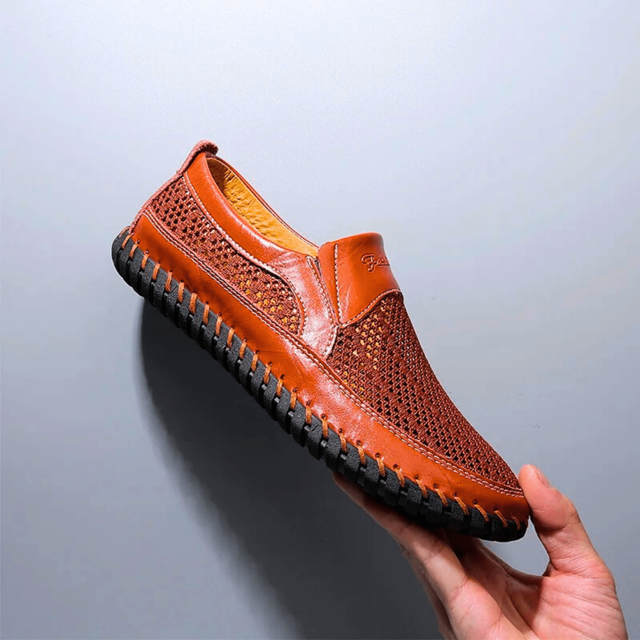 Zanjo - Breathable Leather Slip-On Casual Shoes