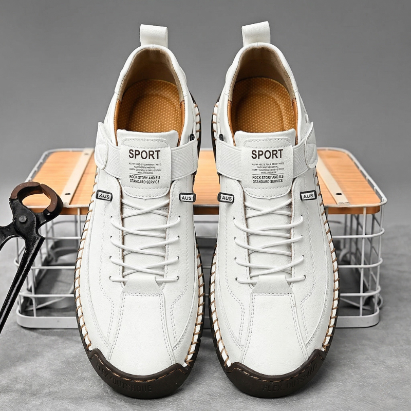 Wyatt - Hand-Stitched Leather Sneakers