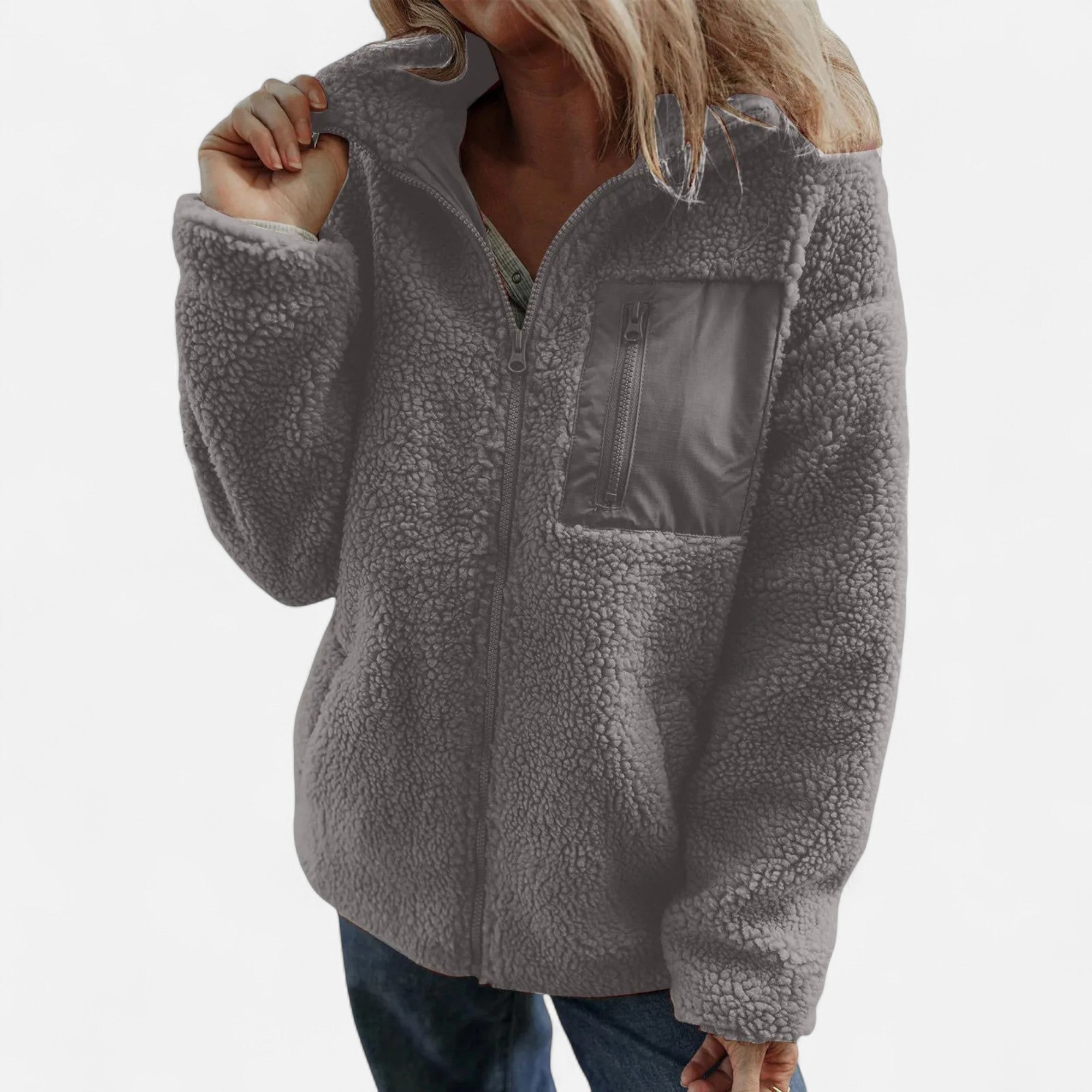 Roselains | Women’s Heritage Fleece Teddy Coat Dresson