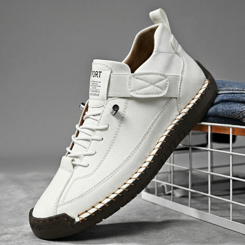Wyatt - Hand-Stitched Leather Sneakers
