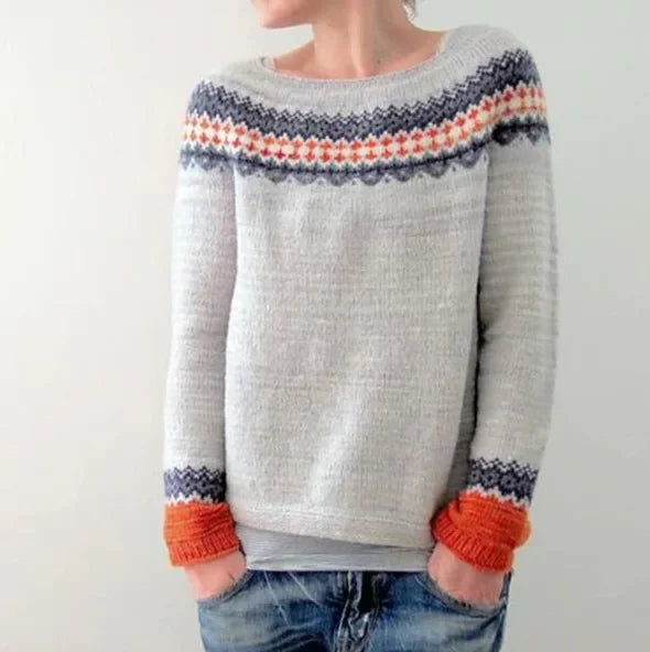Women's Classic Fair Isle Crew Neck Sweater