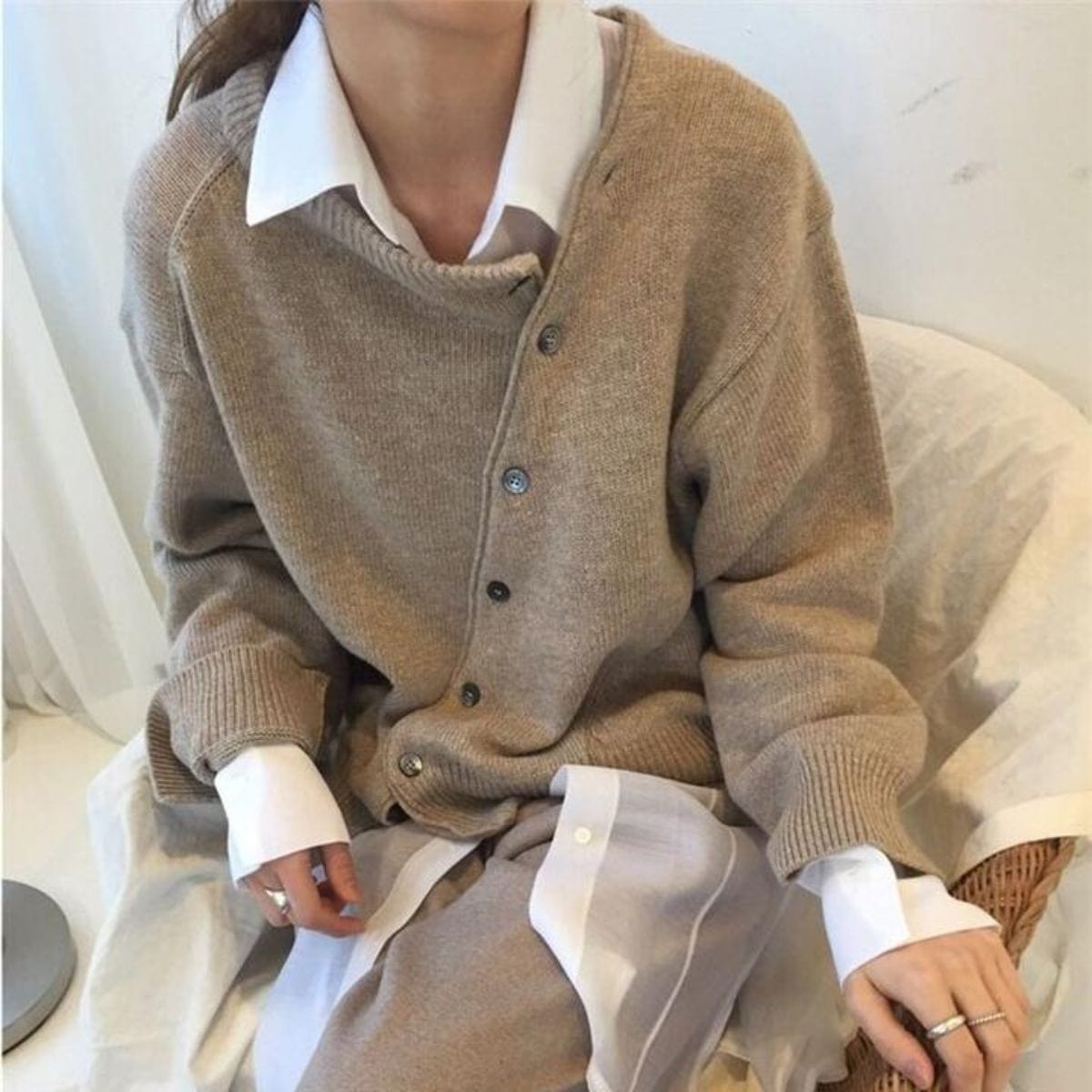 Women's Elegant Soft Wrap Cardigan for Cozy Layering