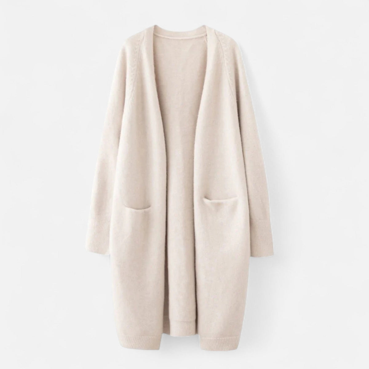 Women's Open-Front Cardigan – Effortless Long Silhouette for Everyday