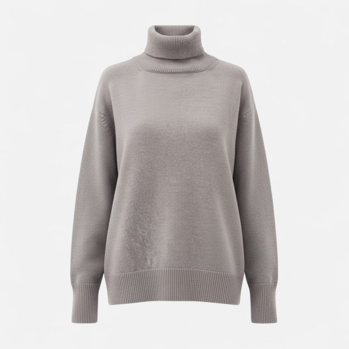 Women's Oversized Thick Knit Turtleneck Sweater for Winter Warmth