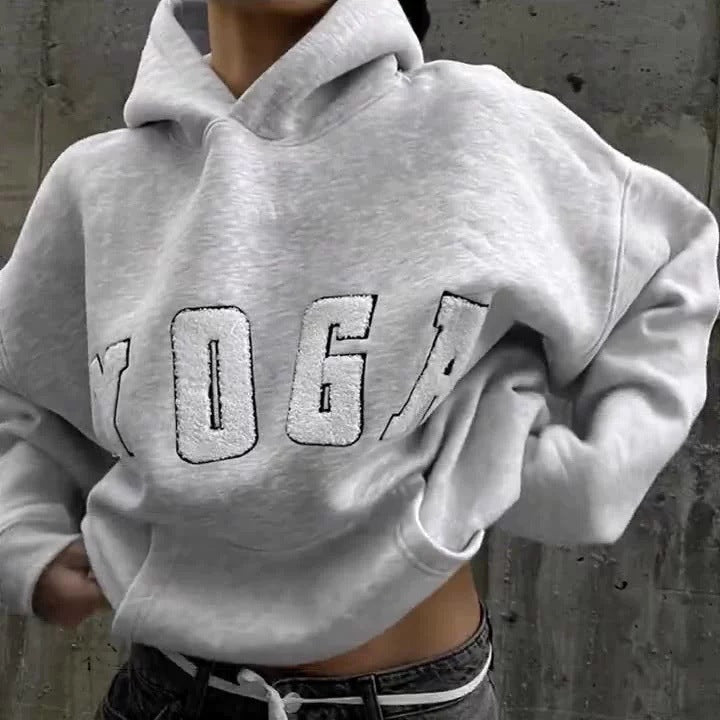 Women's Printed Yoga Hoodie – Cozy & Stylish Activewear