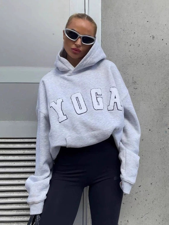 Women's Printed Yoga Hoodie – Cozy & Stylish Activewear